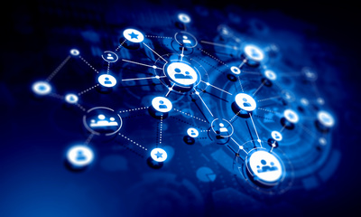 商務(wù)藍(lán)色信息數(shù)碼高科技創(chuàng)意背景